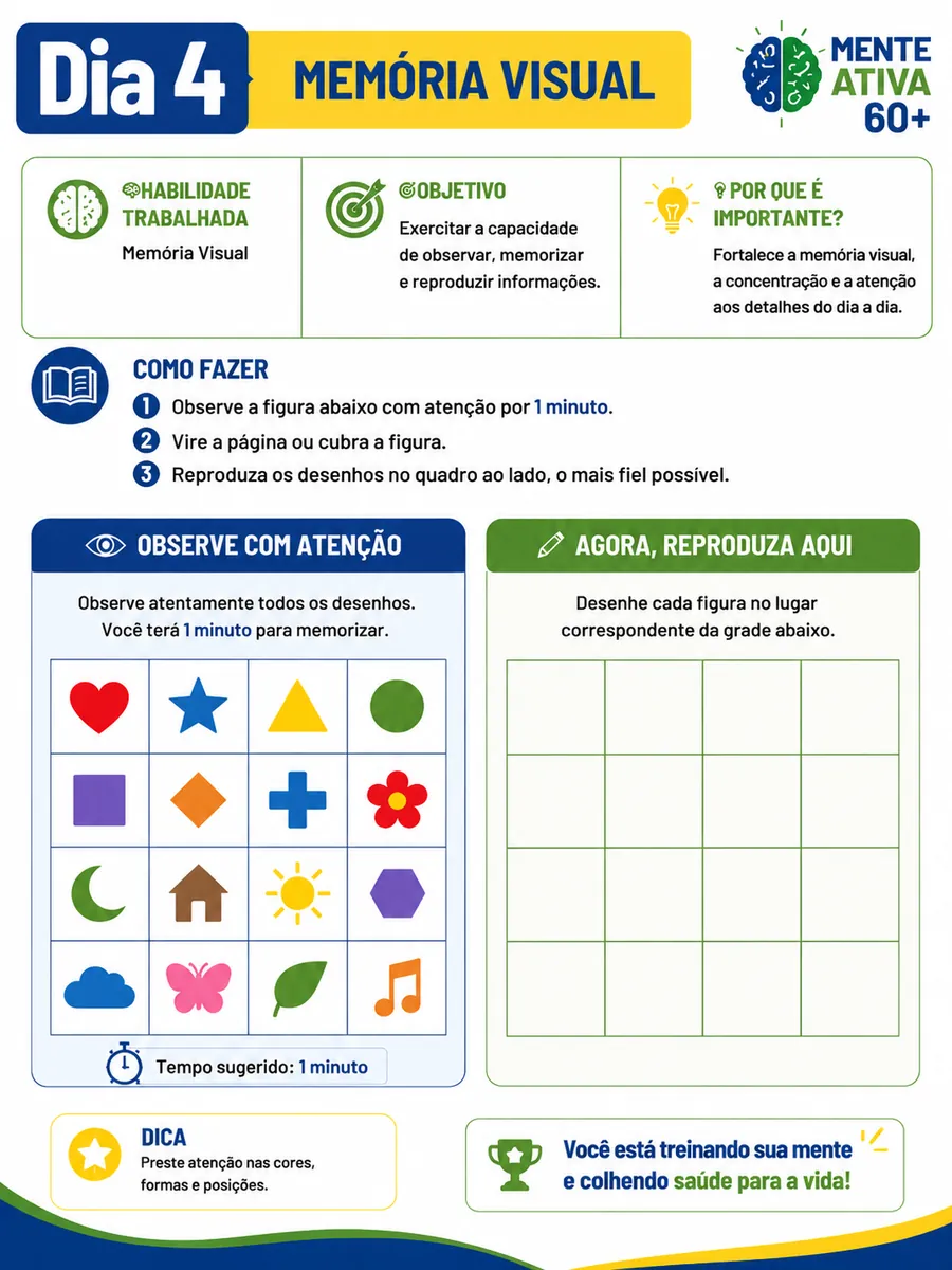 Página do e-book: Dia 4 · Memória visual